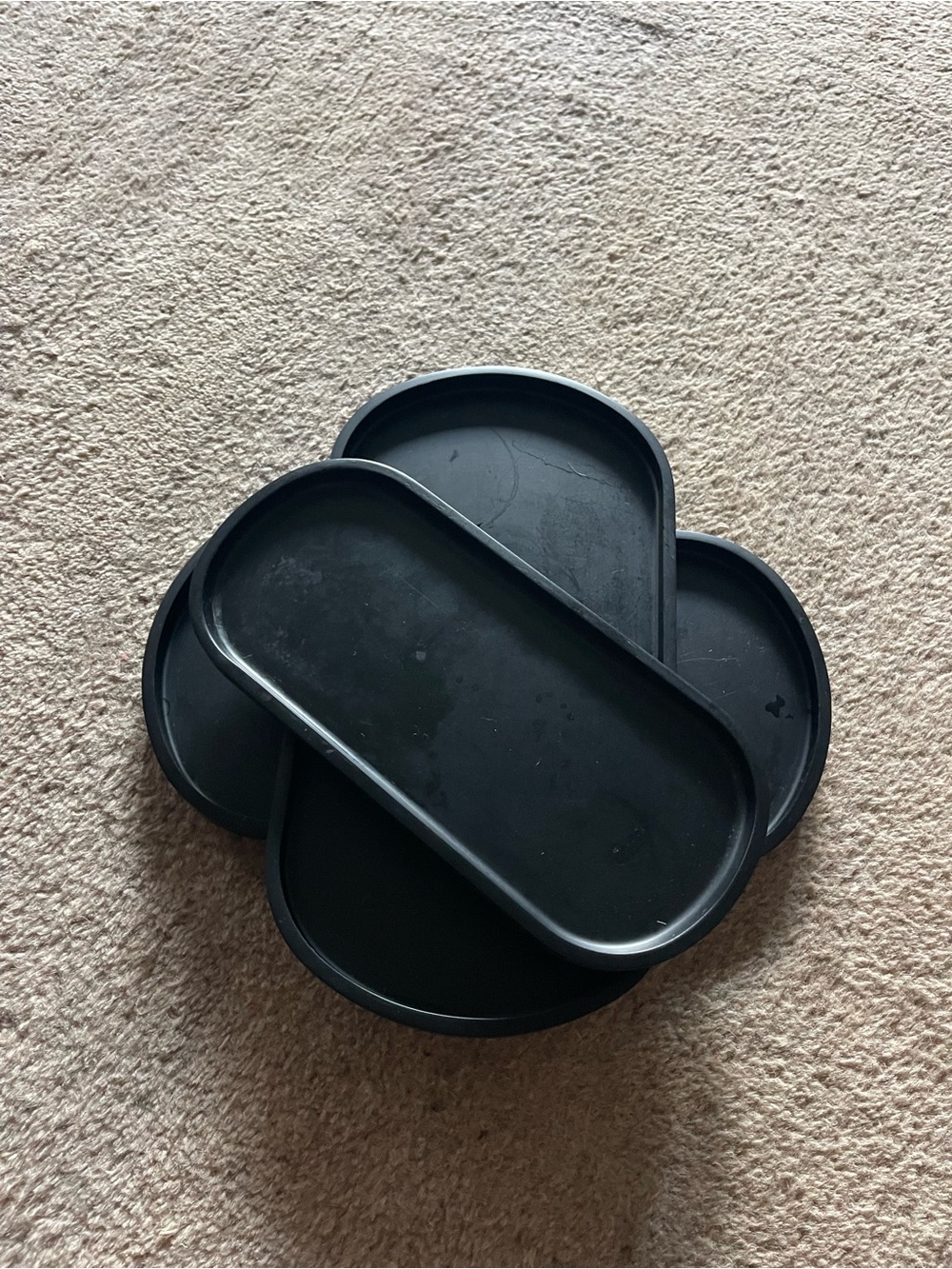 Black Tray Organizer Set (Gently Used) Sold as a Set